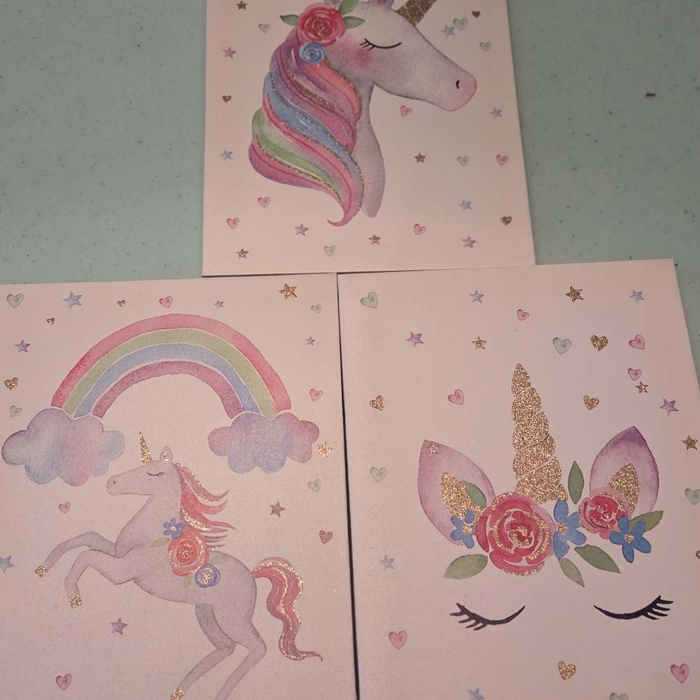 Unicorn and Rainbow Themed Art Prints